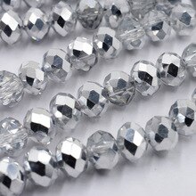 Sale Half Shining-silver 4mm 6mm 8mm Austria Crystal Beads Charm Glass Beads Loose Spacer Bead for DIY Jewelry Making