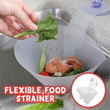 Self-Standing Drain Sink Filter Leftovers Soup Juice Anti-blocking Foldable Simple Filter Garbage Sink Strainer Kitchen Funnel