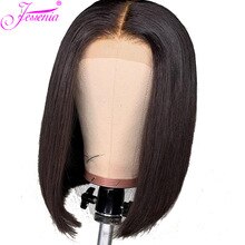 Short  Lace Front Human Hair Bob Wigs Brazilian Straight 13*4 Lace Front Bob Wigs Pre Plucked Natural Wigs For Black Women