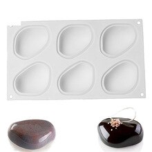 Silicone Cake Decorating Tool Baking Molds Bakeware For Chocolate Cakes Dessert Elliptical Pebble Stone Shape Mold
