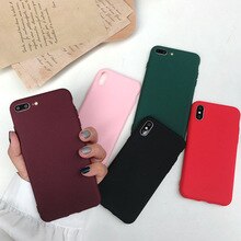 Simple solid color soft shell phone case for iPhone11 X XS XR XSMax 8 7 6 6S PluS silicone soft shell protection back cover