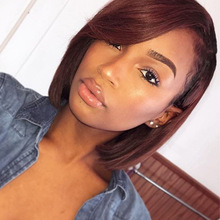 Sleek Bob Lace Front Wigs Brazilian Lace Front Human Hair Wigs For Women Human Wigs With Bangs Ombre Short Bob Wig Free Shipping