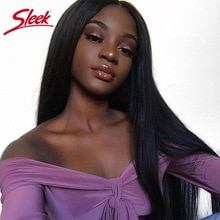 Sleek Brazilian 4x4 Lace Human Hair Wigs 100% Remy Straight Hair Wig For Black Women 14 18 22 26 Inch Free Shipping Natural