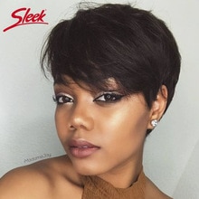 Sleek Short Lace Wig Ombre Straight Human Hair Wigs 100% Remy Brazilian Human Hair Wigs Short Lace Wig Humain Hair Wig