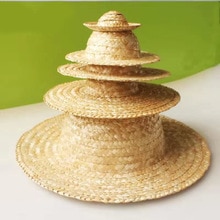 Small straw hat children DIY painting graffiti handmade materials school environment layout decorative materials creative art
