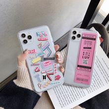 Soft Cover Capa FundaPhone Case For iPhone 11 Pro Max Fashion Letter Ultra Thin Slim Soft TPU Silicone Cover for iPhone5 XR XS 6