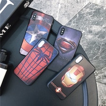 Soft TPU Case For iPhone11 pro max XS MAX 7 8 6 6s Plus XR 10X Superman Batman Marvel Phone Cover For Samsung S8 S9 Plus Note8 9