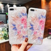 Soft TPU Cover for Iphone 7 Plus Case Luxury Flower Shell Phone Cases TPU for Iphone Xs / Xs Max 8 6 6S Plus Xr Cover Cases
