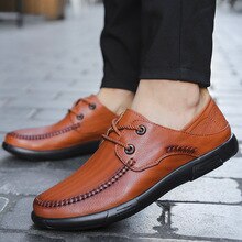 Spring summer new casual shoes Brand Leather Oxfords Mens Business Shoes Classic Men's Casual Shoes Black Brown %
