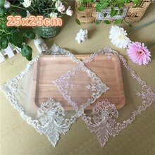 Square Modern Minimalist Style Mesh Embroidery Napkin Placemat Vase Cushion Table Lamp Pad Cooker Cover Towel Coffee Coaster