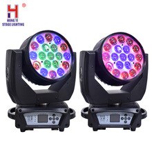 Stage Lighting Effect 19X15W RGBW 4in1 Moving Head Wash Zoom Light DMX512  Professional DJ Bar Party Show Stage Lights 2pcs/lot