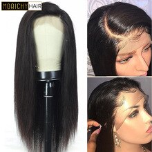 Straight Lace Front Human Hair Wigs Pre Plucked Hairline 150 Density 13x4 Lace Front Wig 8-28 inch Brazilian Remy Wig Natural