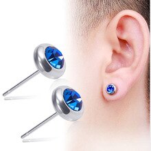 Stud Earrings Men Earrings Titanium Steel Earrings for Women Round Earings Fashion Jewelry oorbellen Party Gift