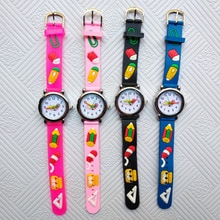 Student Arabic numerals children Quartz Watch child Silicone Watches pencil Pattern Watch kids Wristwatches girl boy gift clock