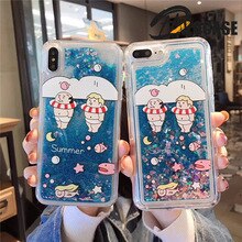 Summer Swimming Boy Quicksand Phone Cases For iPhone X XS MAX XR 6 6s 7 8 Plus 11 Pro MAX For Samsung S8 S9 S10e Plus Note10 Pro