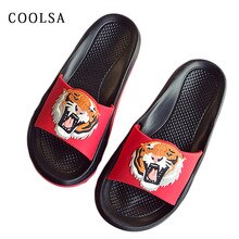 Summer Women Slippers Tiger Head Designer Flat Non Slip Massage Slipper Soft Home Flip Flops Female Slides Casual Beach Sandals