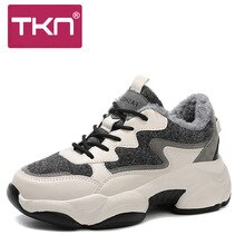 TKN 2019 Women Sneakers Shoes Women Lightweight Breathable  Platform Chaussures Femme Shoes Woman Winter Plush Warm Shoes M03M