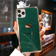TPU back cover For iphone X XS 11 Pro Max XR Glitter love heart plating anti-fall phone protective cover For iPhone 8 7 6 S Plus