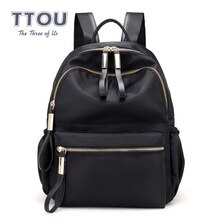 TTOU Fashion Women Black Backpack Female Youth Backpacks for Teenage Girls Women School Shoulder Bags Student College Bookbag