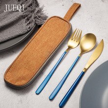 Tofok Stainless Steel Travel Fork Spoon Cutlery Set Dinner Set Chopsticks Portable Reusable Cutlery Tableware With Bags