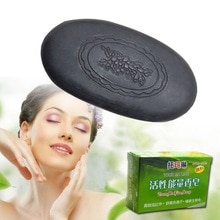 Tourmaline Bamboo Charcoal Soap Remove Mites Sterilization Face Body Bath Soap Whitening Soap Cleaning Skin Soap Useful