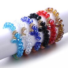 Trendy Female bracelet Lantern shape beads Crystal beads Beaded Bracelet elastic vintage creative bracelets Ladies girl jewelry
