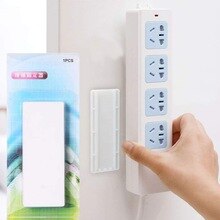 Universal Self-Adhesive Socket Fixer Cable Wire Organizer Wall-Mounted Desktop Power Strip Holder