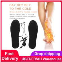 Unsex USB Heating Insole Heated Electric Heating Footwear Charging Heating Rechargeable Winter Warm Hiking Heater Pads Soles