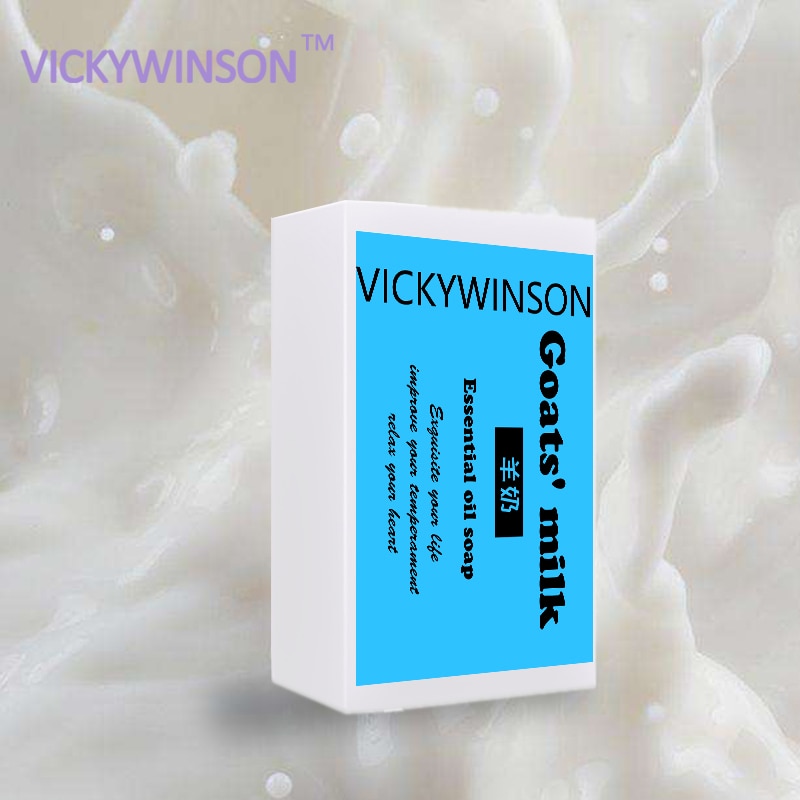 VICKYWINSON Goat's Milk Essential Oil Handmade Soap Skin Moisturizing Facial Soap Facial Cleansing Body Beauty Healthy Care 50