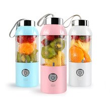 VOGVIGO  550ML Portable 3 in 1 Electric Juicer Blender Automatic Multi-Functional USB Rechargable Juice Cup Mixer For Baby Girls