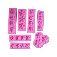 VOGVIGO 7Styles 3D Flower Fondant Silicone Mold Cooking Wedding Decoration Baking SugarCraft Molds Leaves DIY Cake Silicone Mold