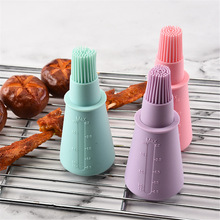 VOGVIGO Hot Sale Opaque Silicone Straight Oil Bottle Brush Barbecue BBQ Brush with Scale Brush Kitchen Tool