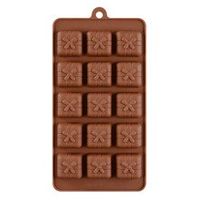 VOGVIGO Square Gift Box Shape Silicone Chocolate Mold Ice Cube Tray Fondant Cookie Baking Dish Jelly Sugarcraft Pudding Bakeware