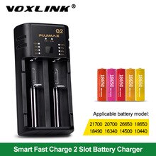 VOXLINK USB 18650battery charger charging Controllable current 26650 18350 14500 26500 21700 Li-ion Rechargeable Battery charger