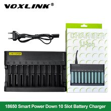 VOXLINK battery charger 18650 EU 10slots Smart charging  26650 21700 14500 26500 22650 26700 Li-ion Rechargeable Battery charger