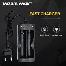 VOXLINK battery charger 18650 EU Plug 2 slots Smart charging  26650 21700 26500 22650 26700 Li-ion Rechargeable Battery charger