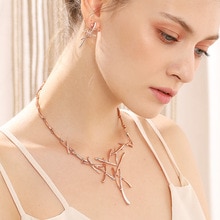 2015 Viennois 18k Gold Plated earrings necklace for women jewelry sets
