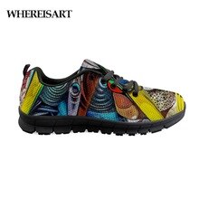 WHEREISART Colorful Pattern Casual Shoes Men Graffiti Art Men's Shoes Comfortable Custom Sneakers For Men Lightweight Shoes Male
