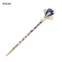 Best Headwear For Women Hair Accessory Czech Rhinestone  Petal Retro Hairpin Fashion Hair Sticks Comb Hair Fork Gift 1PC