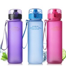 Water Bottle 400ml 560ml Plastic water bottle Scrub Protein shaker sports water bottle Portable student drinking bottle