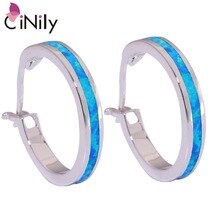 2015 Hot Sell ! Wholesale & Retail White Orange Blue Fire Opal Silver Plated Earrings 1 1/8" OH2900 OH2901 OH2902