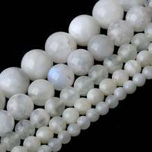 Wholesale AAA+ Natural Stone Beads Blue Moonstone Beads Round Loose Stone Beads For Jewelry Making DIY Bracelet Necklace 15 Inch