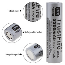 Wholesale TrustFire IMR 18650 2200mah 35A 3.7V 8.1Wh High Drain Li-ion Rechargeable Battery Lithium Batteries For Flashlights