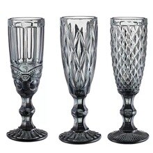 Wine Glass Green Creative Diamond Embossed Goblet Spirits Champagne Wedding Glass 150ml Restaurant Hotel Banquet Supplies