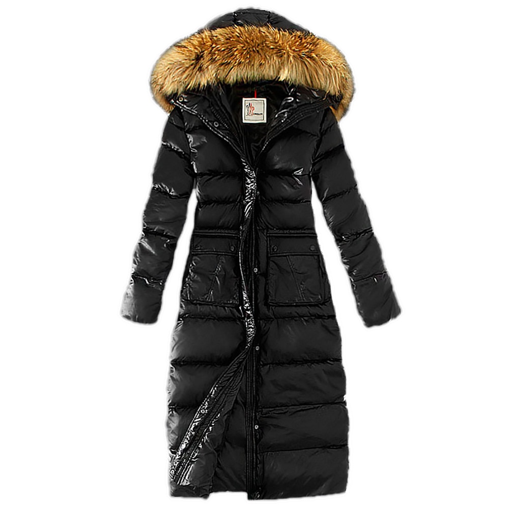 Winter Coat New Women Hooded Faux Fur Large Fur Collar Slim Fit Straight Hem Cotton Coat Outdoor Warm Windproof Solid Jacket D20
