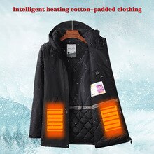 Winter Heating Jacket Thick Usb Heating Cotton Jacket Outdoor Waterproof Windbreaker Camping Climbing Climbing Ski Jacket