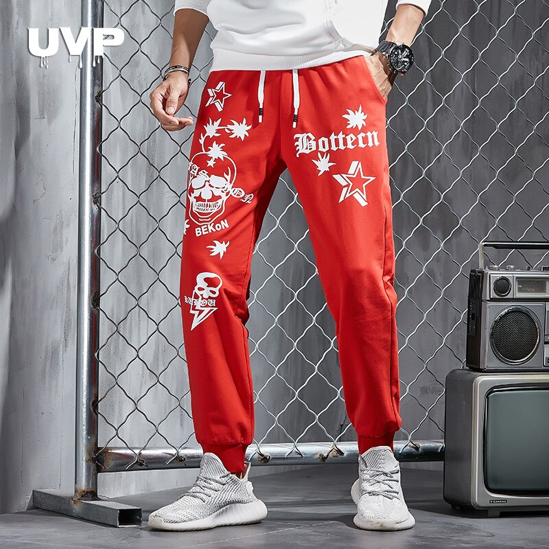 Winter Men's Pants Skull Sweat Pants Streetwear Joggers For Man Tracksuit Trousers Elastic Waist Trousers Man Track Pants Casual