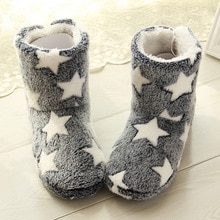 Winter slippers women Plush Warm Home slippers Flock Star Pattern Soft slippers Indoor Floor Non slip House Slippers 2020 New