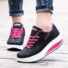 Women Casual Shoes Plus size 35-43 Fashion Dad Shoes Women Solid Lace Up Platform Sneakers Women Height Increasing Female sneake