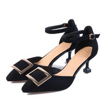Women High Heels Spring Summer Fashion Casual Stiletto Pointed Girl Black Shoes Fairy Non Slip Sexy Ladies Sandals